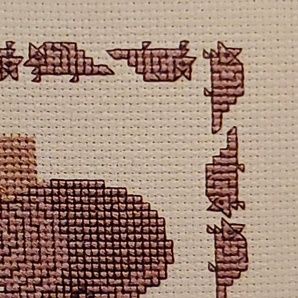 vtg 1985 state of Texas TX armadillo cross stitch pattern HTF OOP - Picture 6 of 6